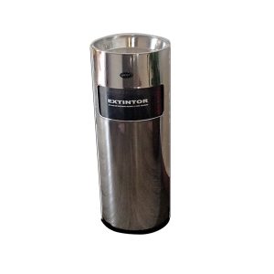Bote DUST de acero inoxidable porta extintor con cenicero y liner interior 29 litros
