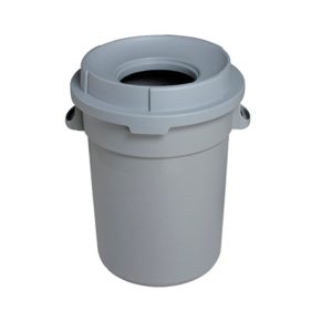 Bote cilíndrico DUST con tapa embudo sin dolly 80 litros