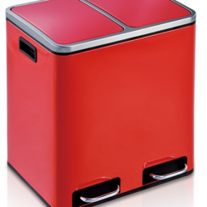 Bote DUST de acero inoxidable con pedal doble 30 litros