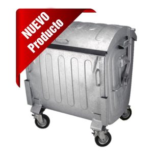 Contenedor metálico tapa cóncava de 1100 litros