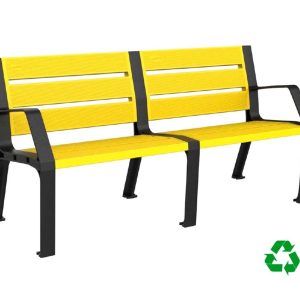 Banca eco de polietileno y poliamida para cuatro personas