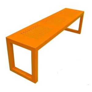 Banca euro de acero al carbón punzonada para cuatro personas M01