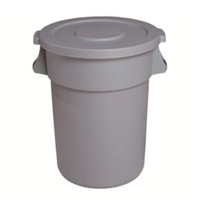 Bote cilíndrico DUST con tapa plana sin dolly 168 litros