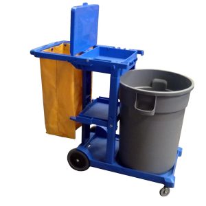 Carro conserje DUST con tapa. Colores gris o azul.