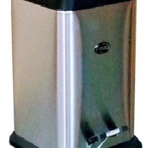 Bote DUST SILVER de acero inoxidable con pedal 12 litros