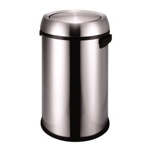 Bote DUST de acero inoxidable con tapa balancín 65 litros