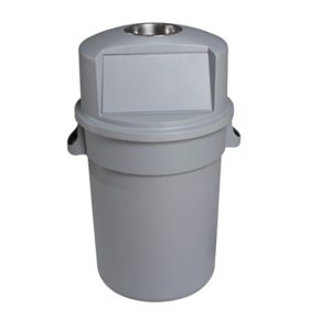 Bote cilíndrico DUST con tapa abatible y cenicero 120 litros