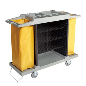 Carro de Camarista DUST con ruedas de 6". Color gris.