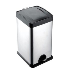 Bote DUST de acero inoxidable de 30 litros con pedal y liner interior