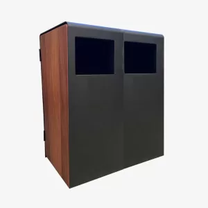 Bote premiere de acero al carbón y madera tropical, 45 litros